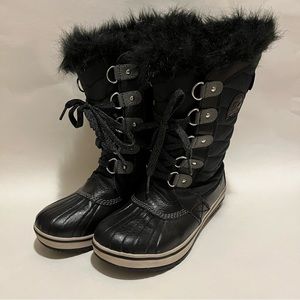 Sorel Tufino boots - black with faux fur trim, waterproof winter boots ❄️☃️